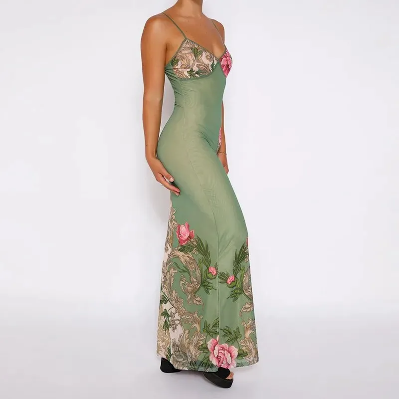 Rossa Printed Maxi Bodycon Slip Dresses - 4 Patterns