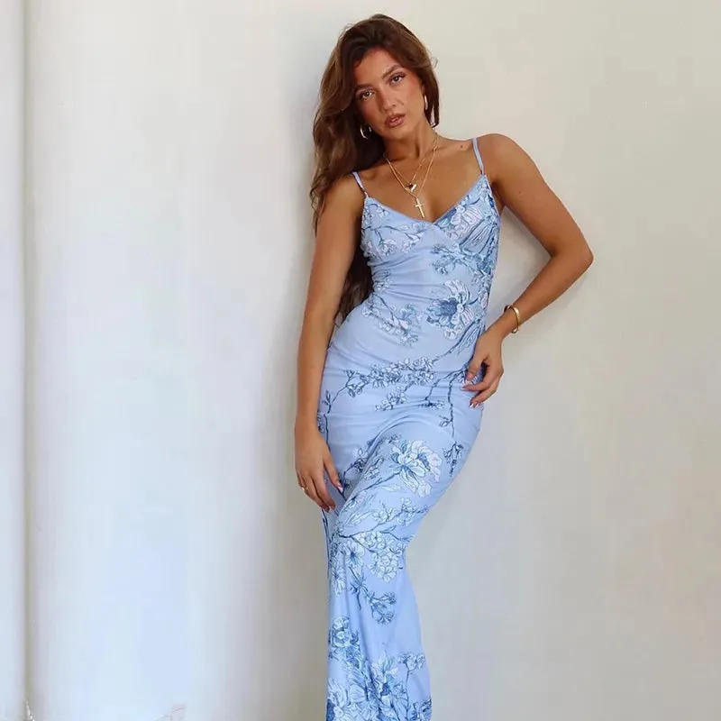 Rossa Printed Maxi Bodycon Slip Dresses - 4 Patterns