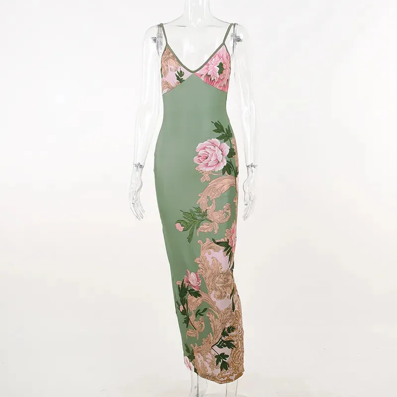 Rossa Printed Maxi Bodycon Slip Dresses - 4 Patterns