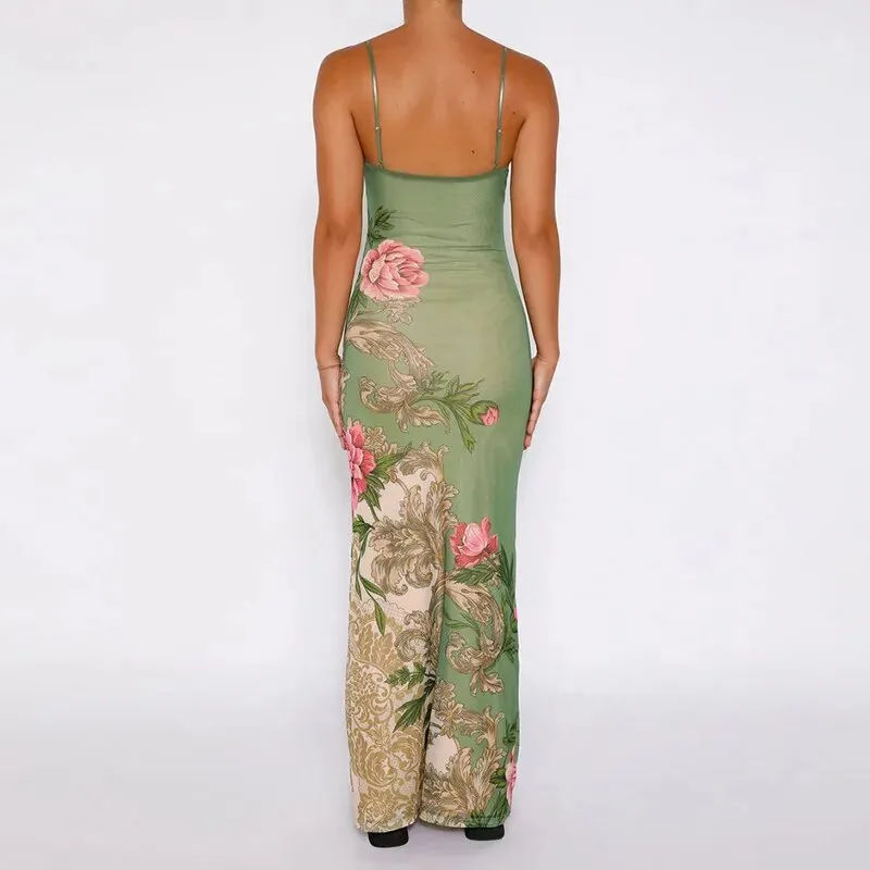 Rossa Printed Maxi Bodycon Slip Dresses - 4 Patterns