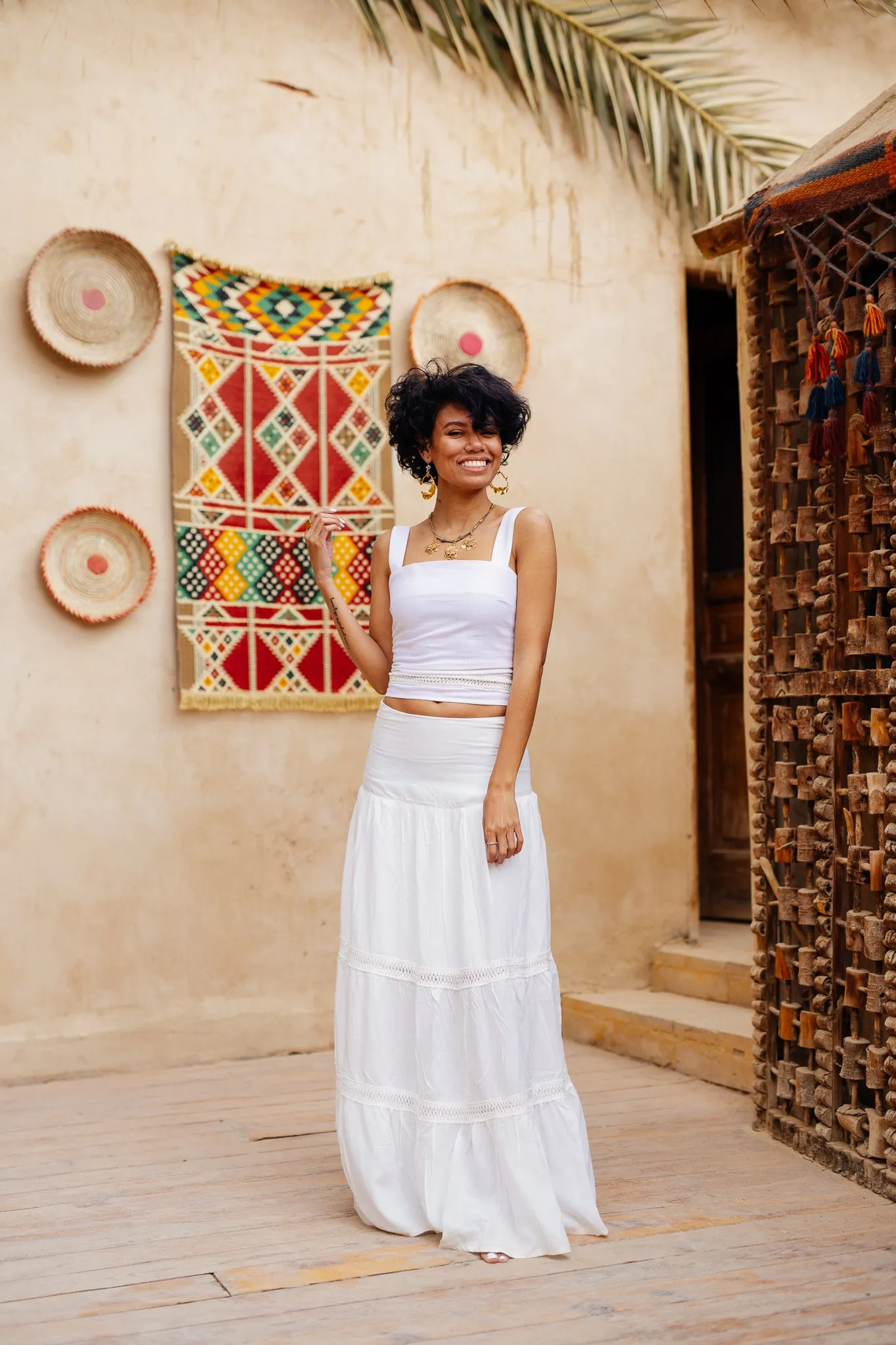 Shali White Skirt