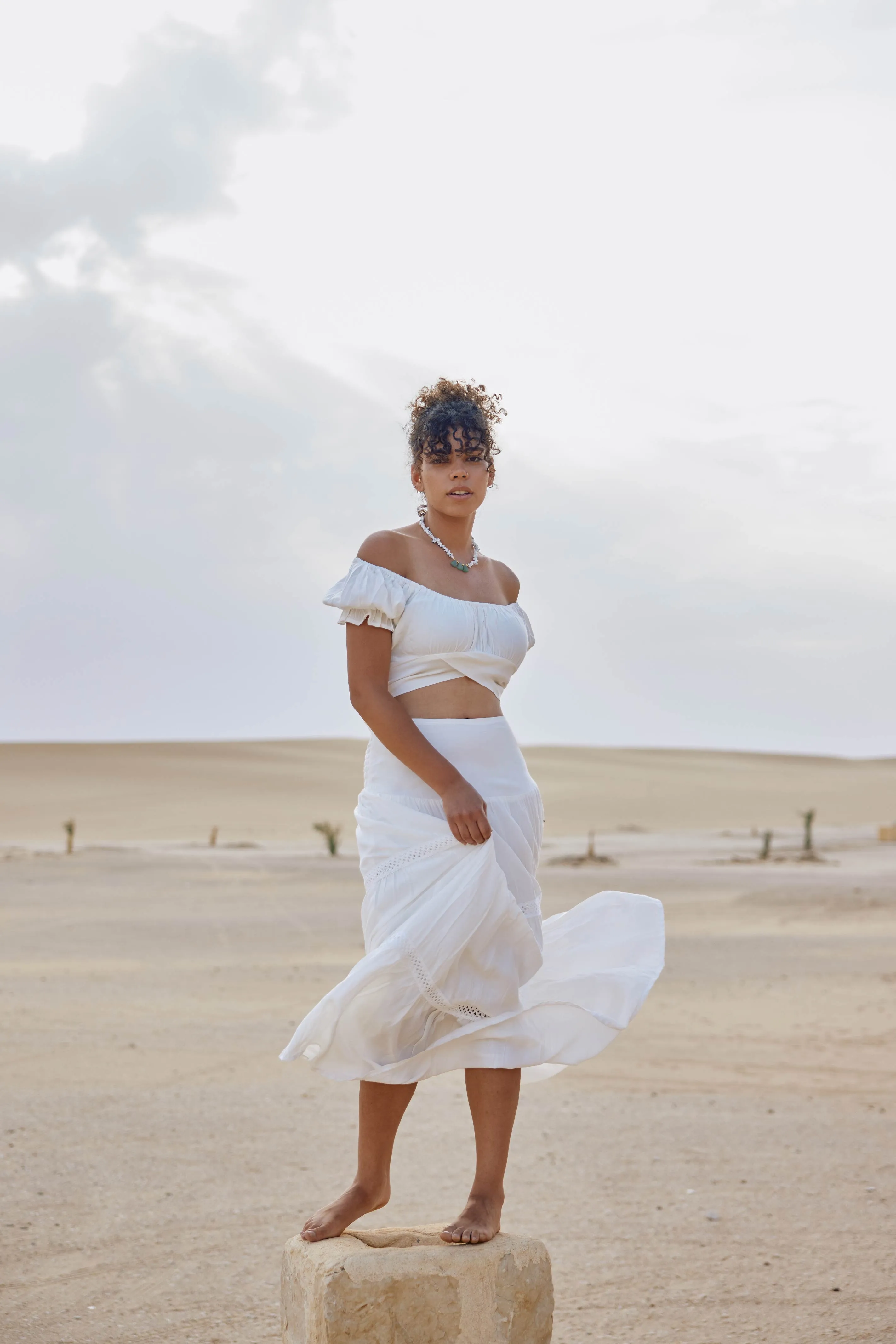 Shali White Skirt