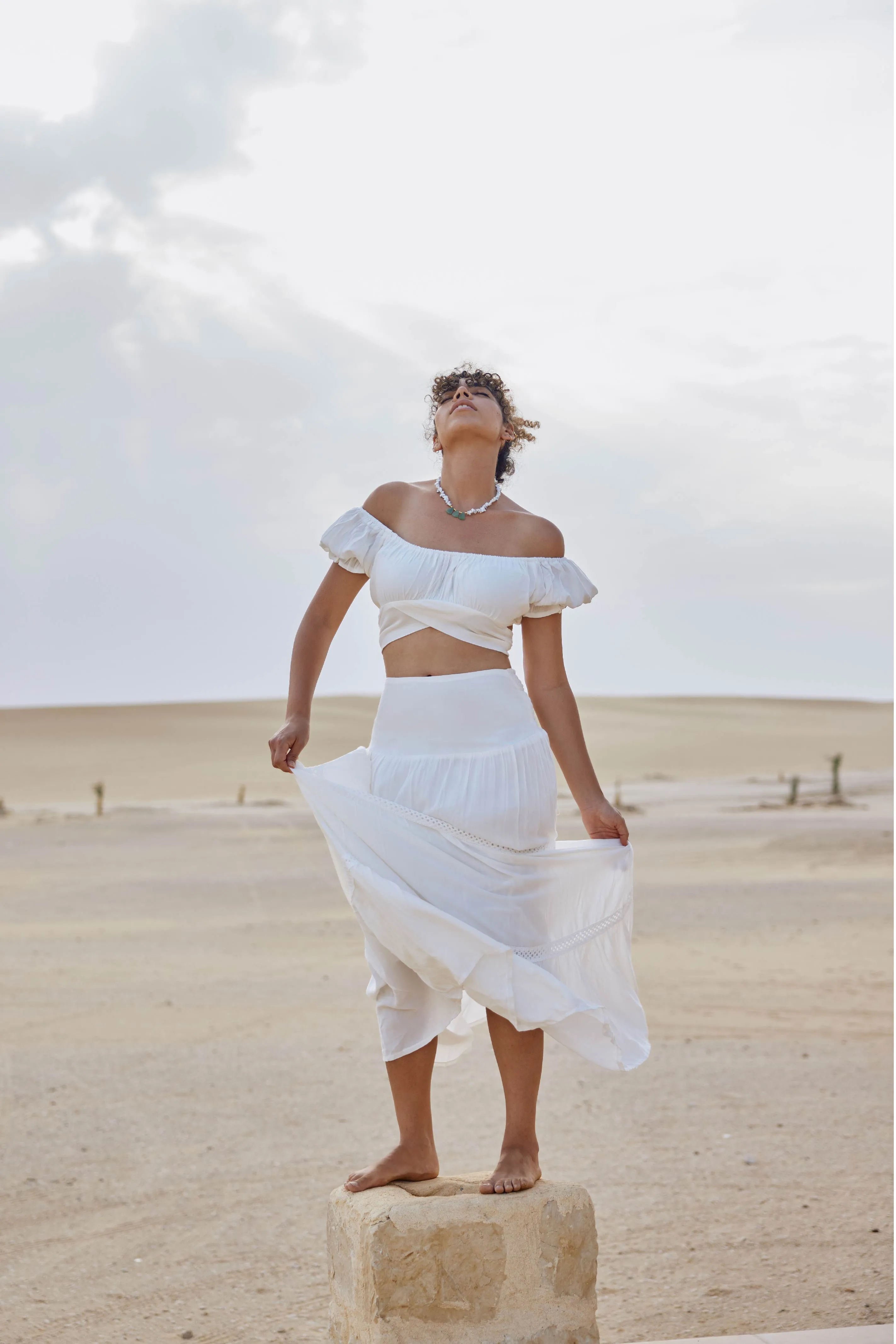 Shali White Skirt