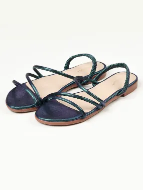 Shimmer Sandals - Blue