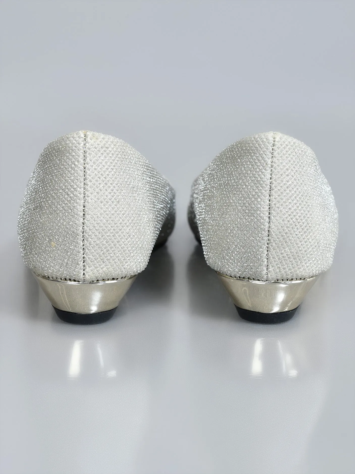 Shimmery Pointed Pumps - Light Golden