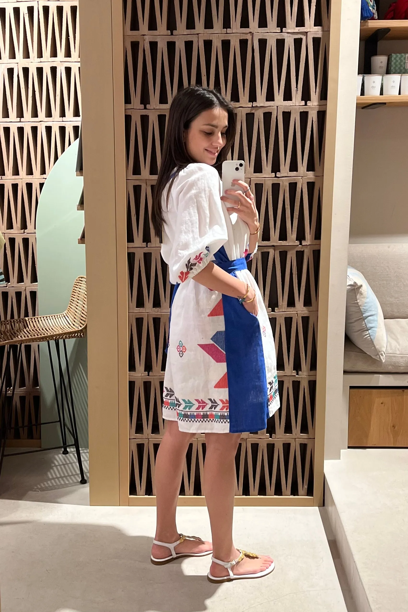 SHORT LINEN DRESS "AEOLIS"