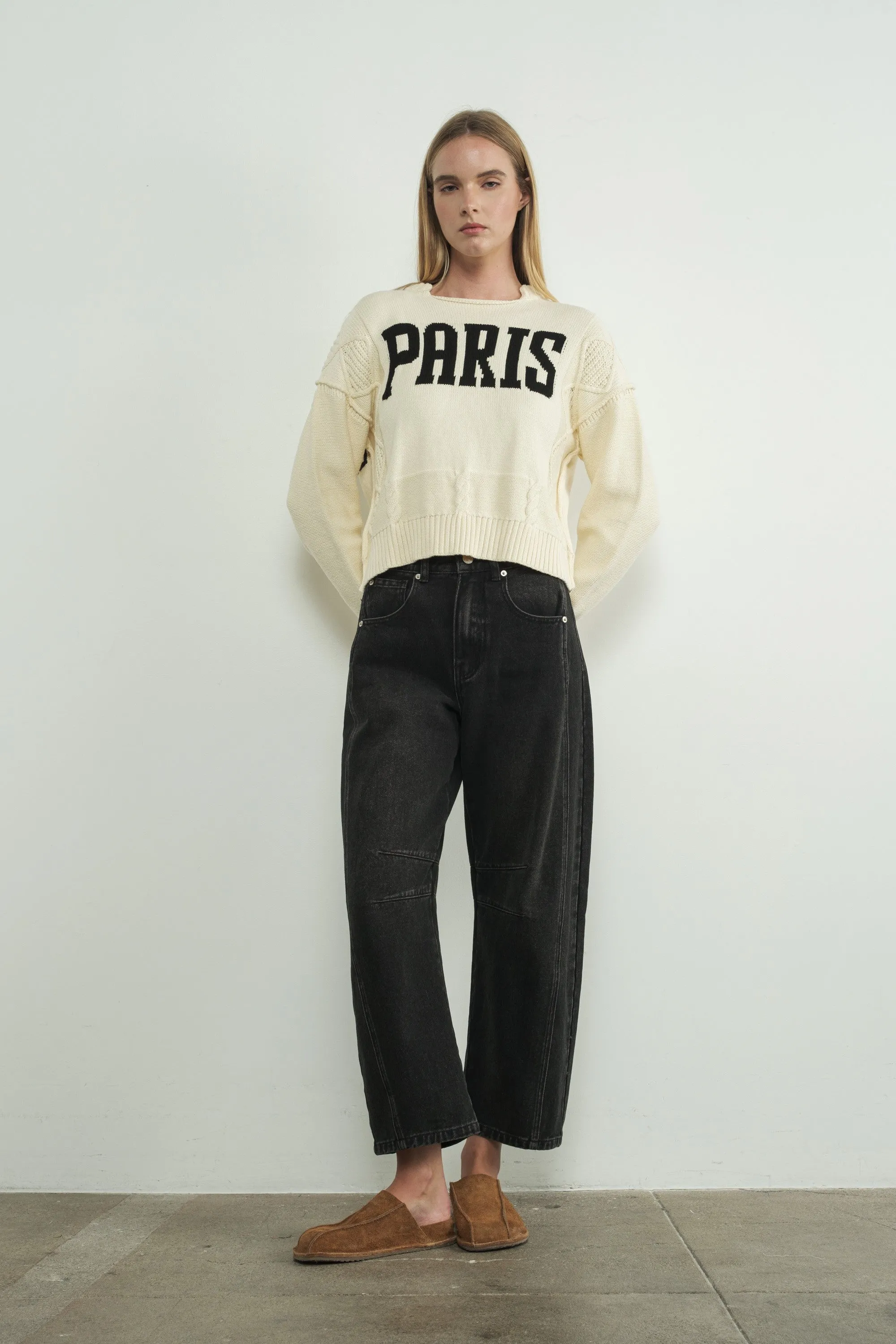 Slouchy Relax Fit Denim Pants