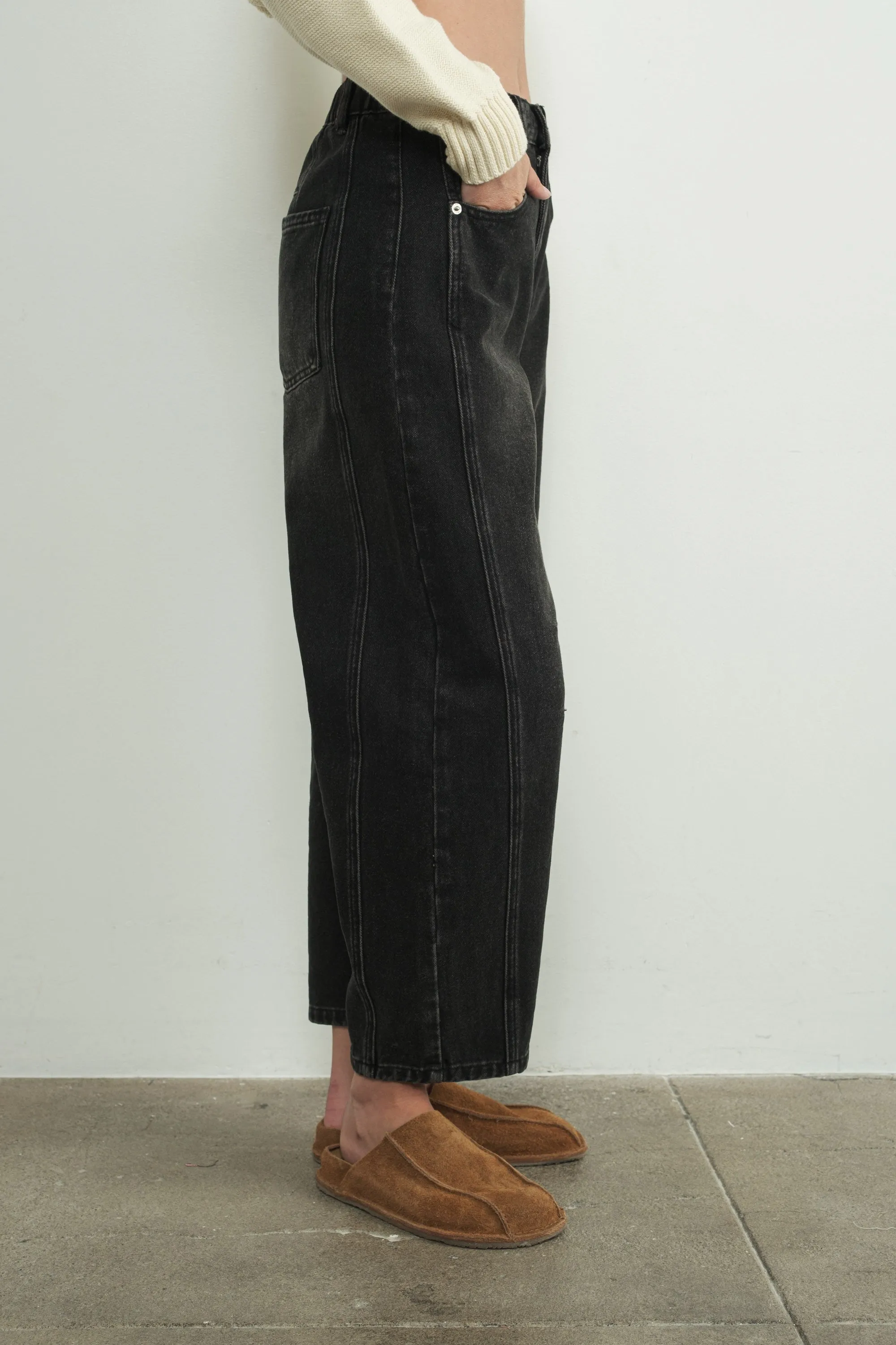 Slouchy Relax Fit Denim Pants