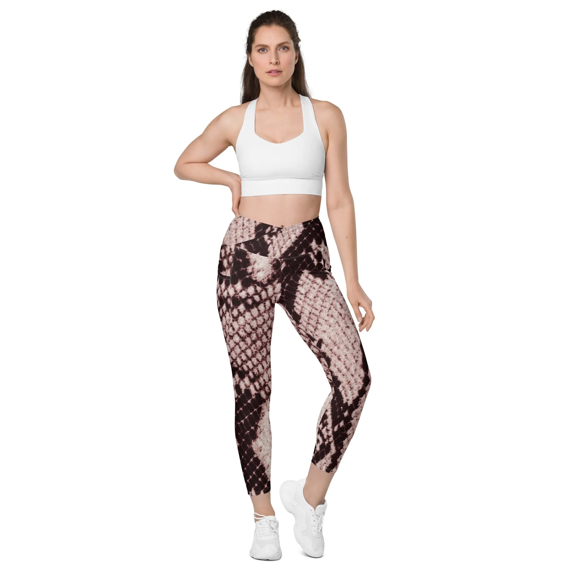 Snake Printed Leggings with Pockets, lioness-love