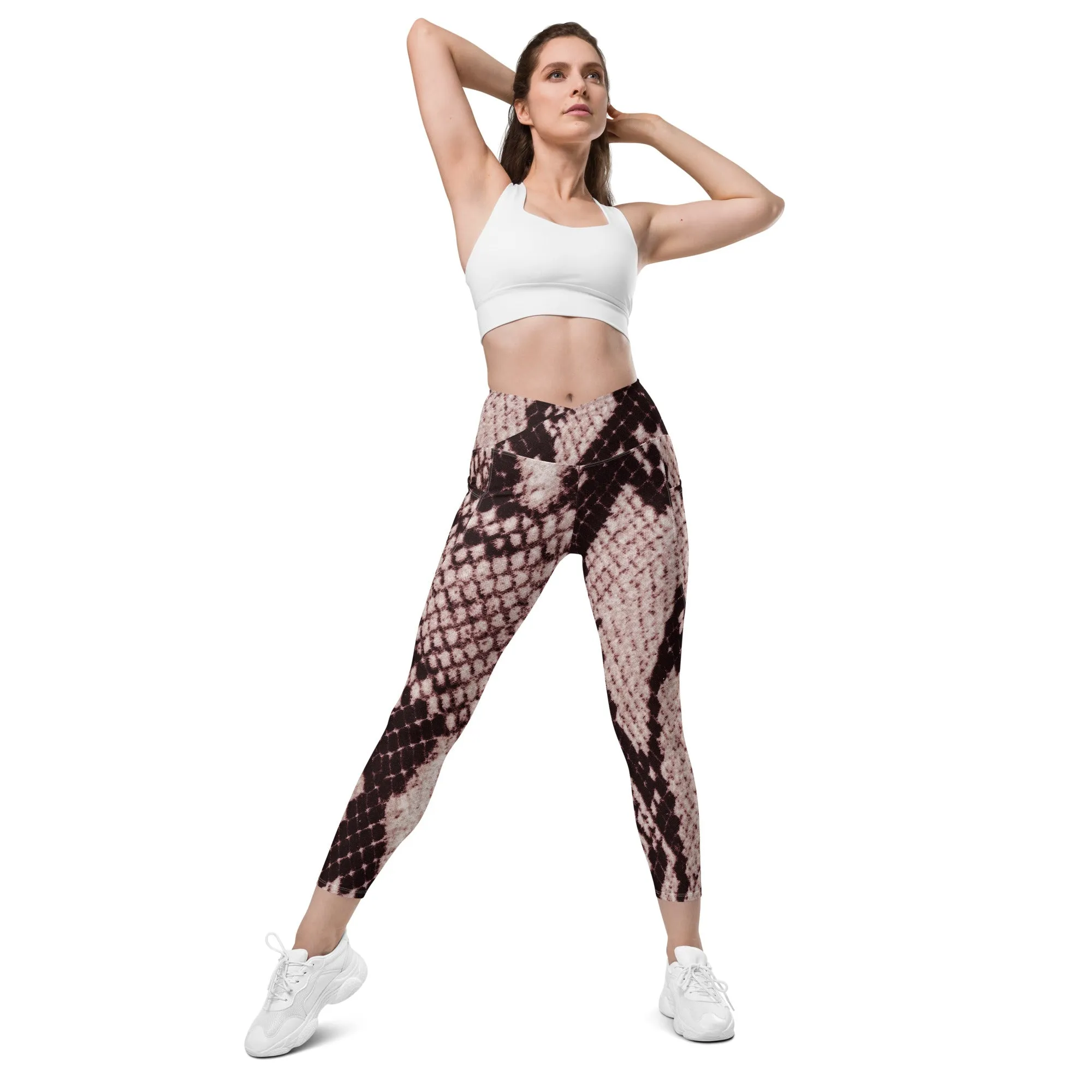 Snake Printed Leggings with Pockets, lioness-love