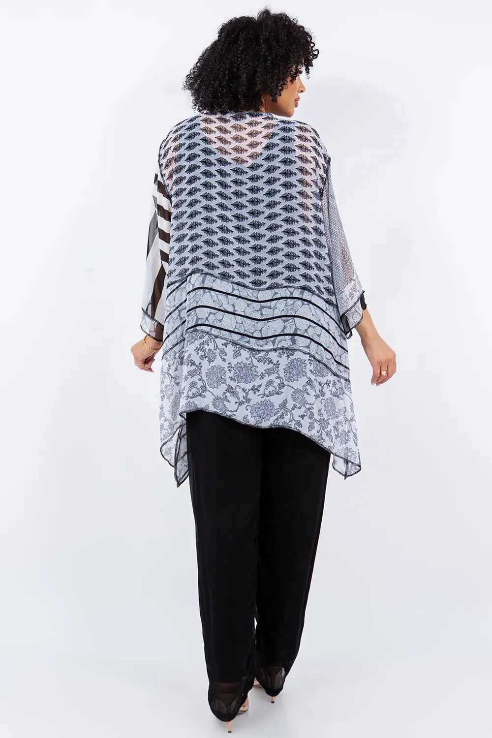 Sterling Style Short Happy Coat - 5851SHC BLACK/WHITE
