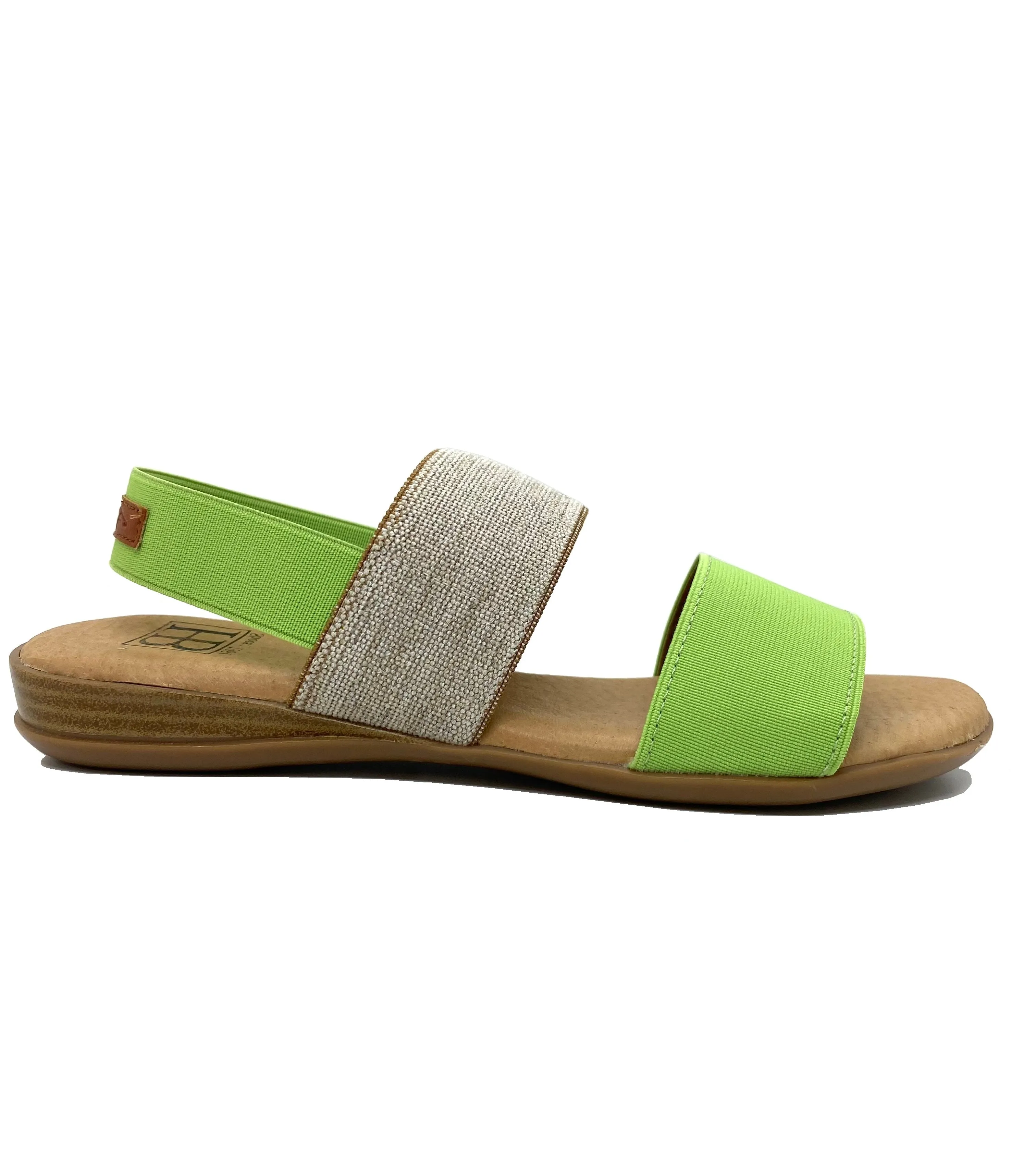 Stride Low Heel Elastic Strap Sandal