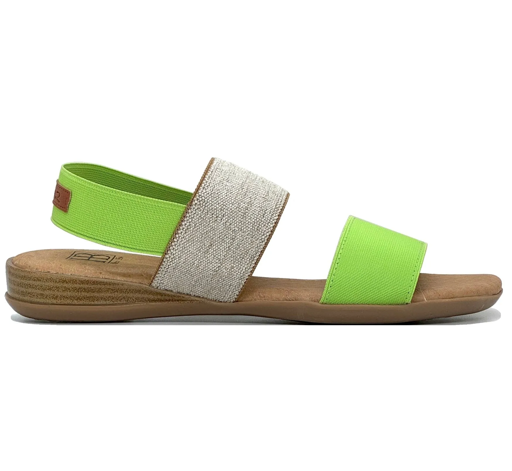 Stride Low Heel Elastic Strap Sandal