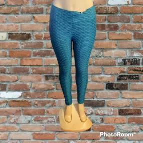 Teal Scrunchy TikTok Leggings