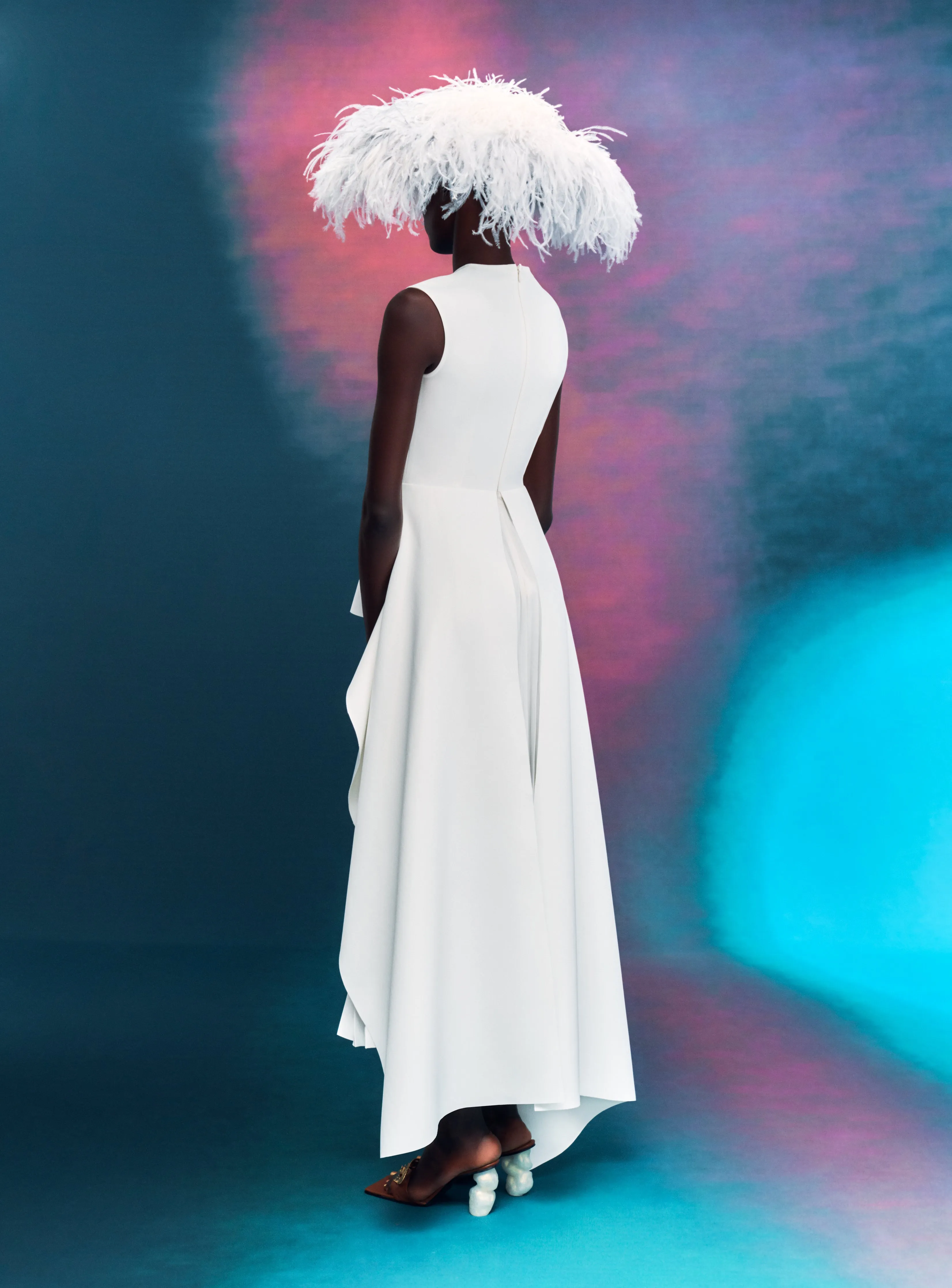 The Severny Midi Dress in Cream