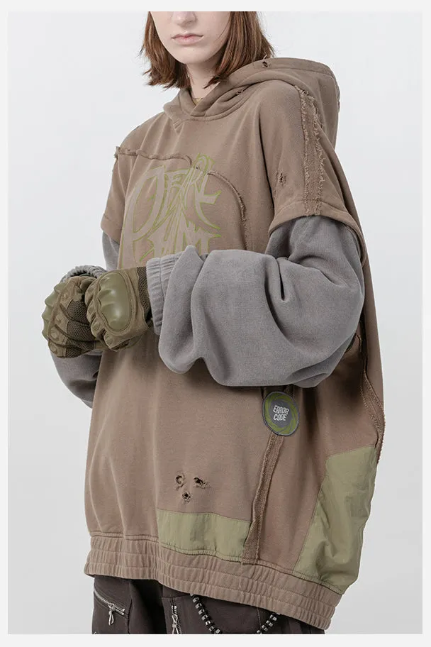 TRASHER detachable sleeve sweatshirt