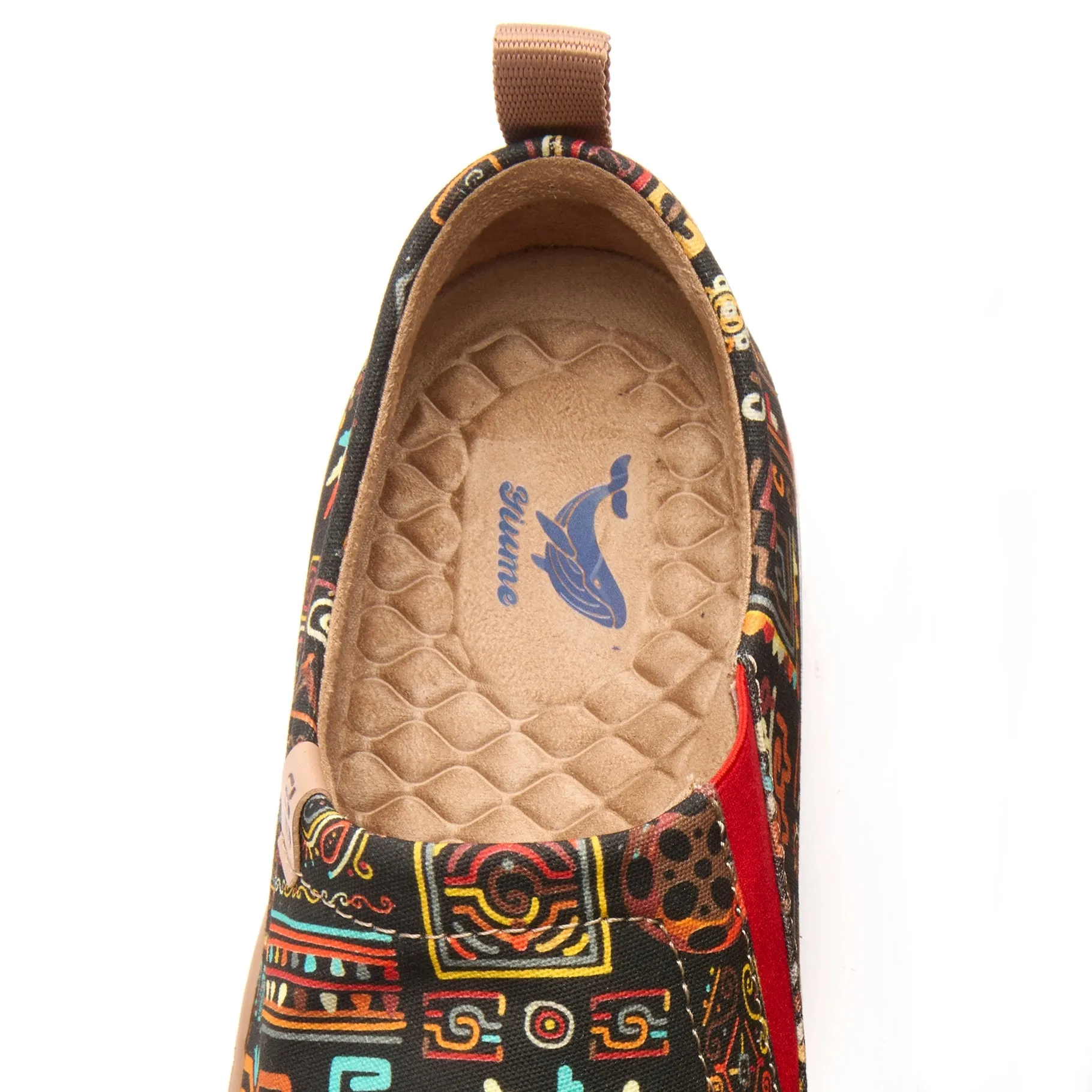 Tribal Glow Women's Slip-On Shoes Painted Canvas Sneakers