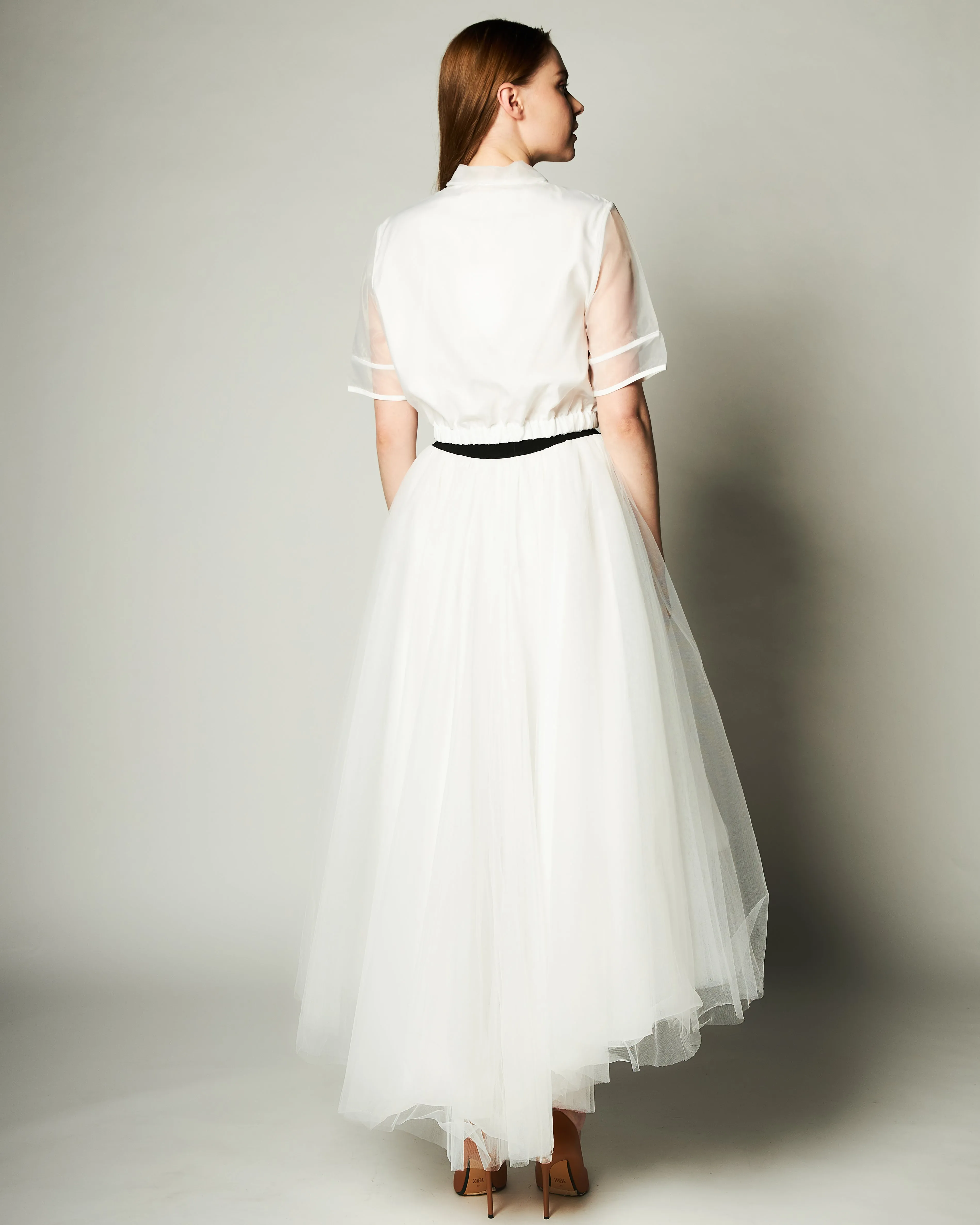 Tulle High Low Skirt