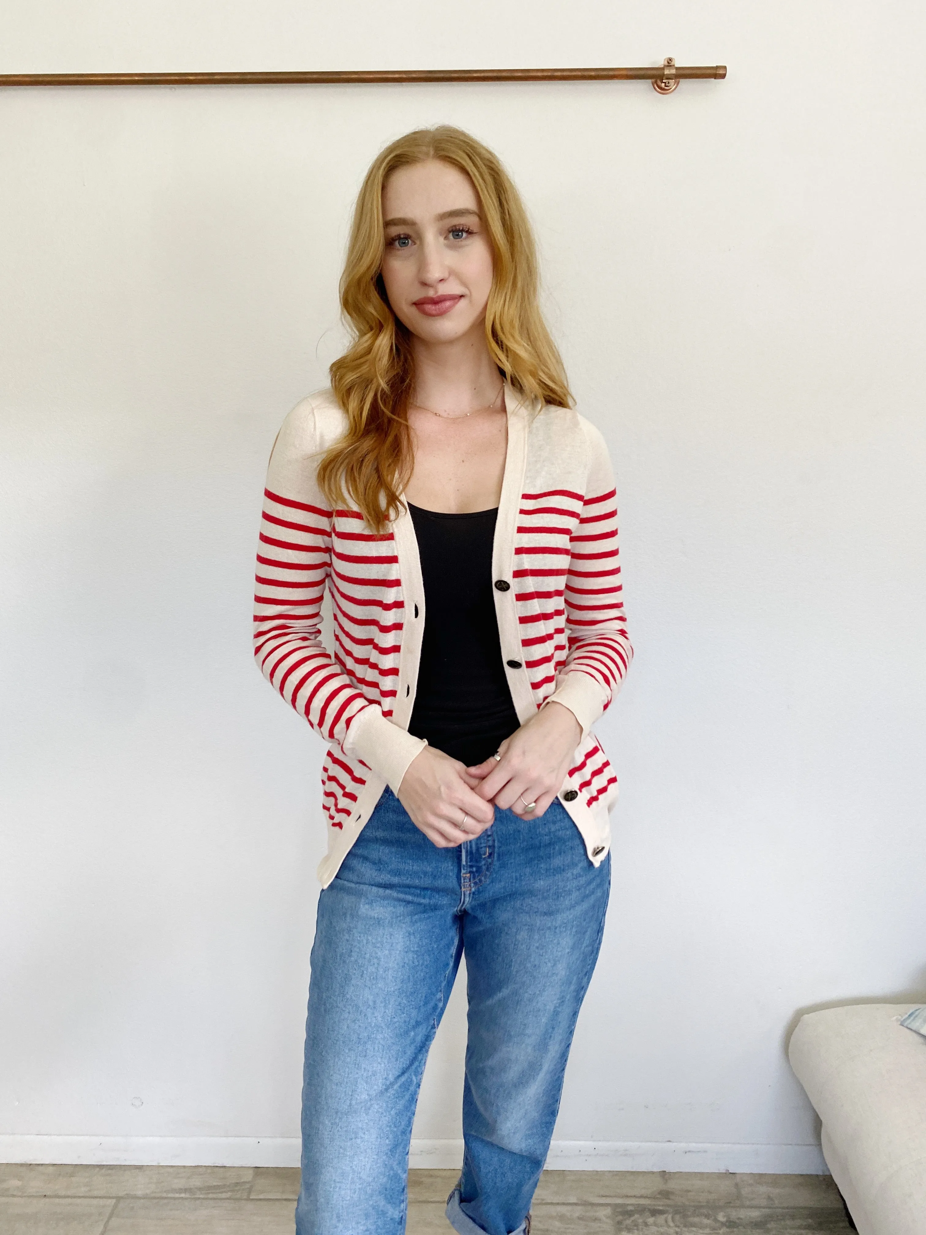Urban Outfitters BDG Nautical Stripe Cardigan Sweater Large