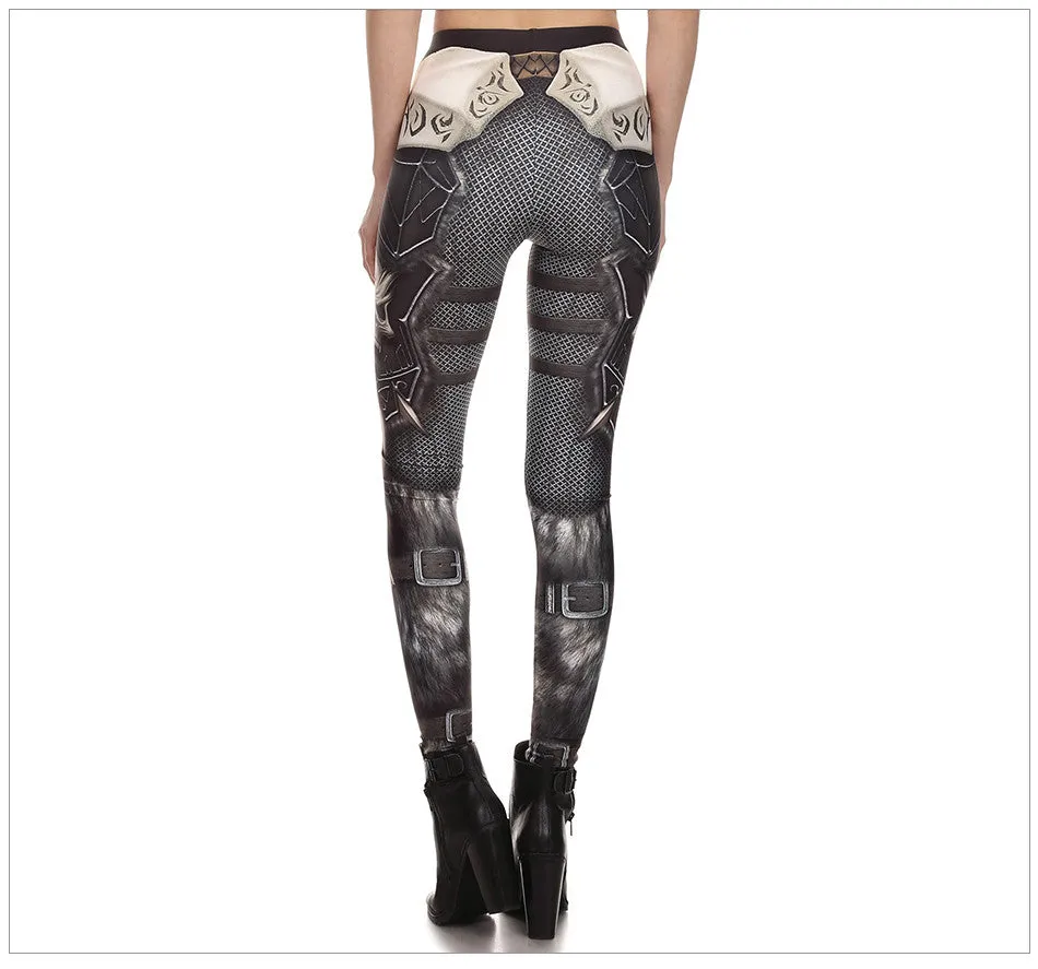 Women's High Waist Polyester Plus Size Leggings