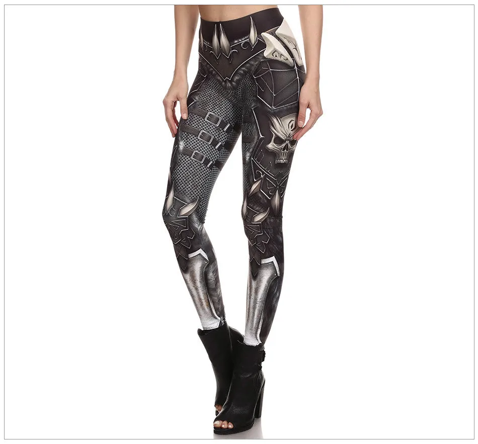 Women's High Waist Polyester Plus Size Leggings
