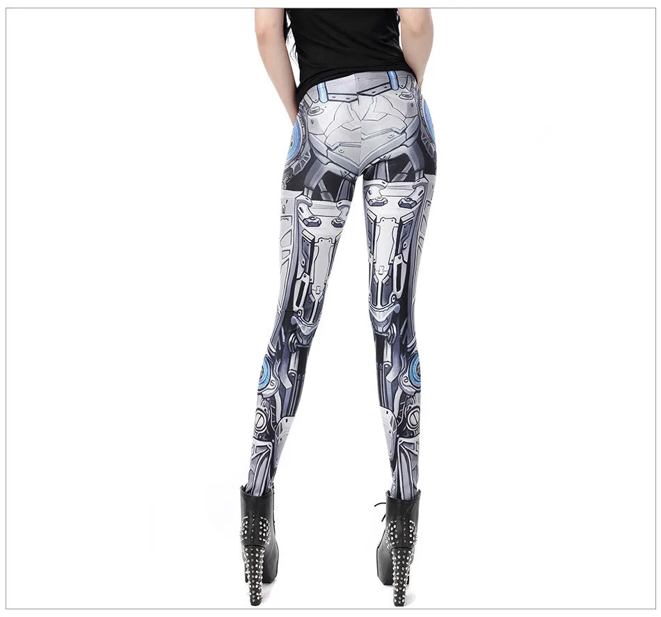Women's High Waist Polyester Plus Size Leggings