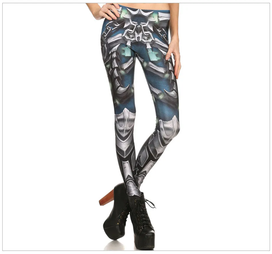 Women's High Waist Polyester Plus Size Leggings