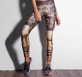 Women's High Waist Polyester Plus Size Leggings