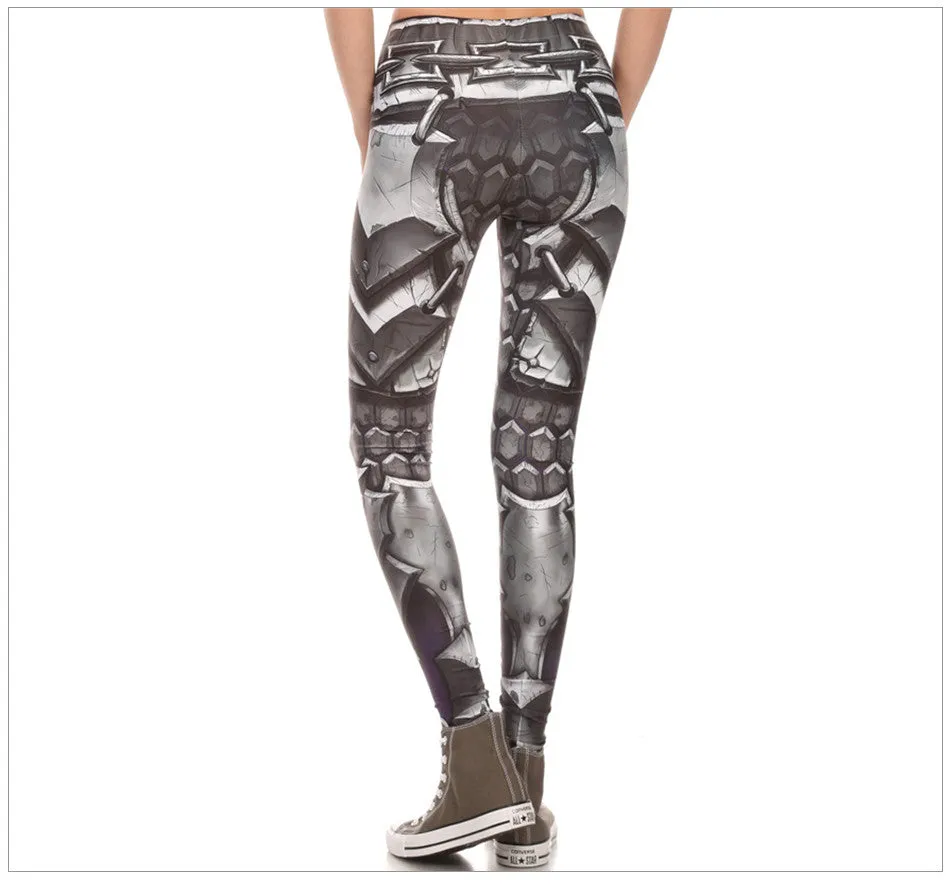 Women's High Waist Polyester Plus Size Leggings