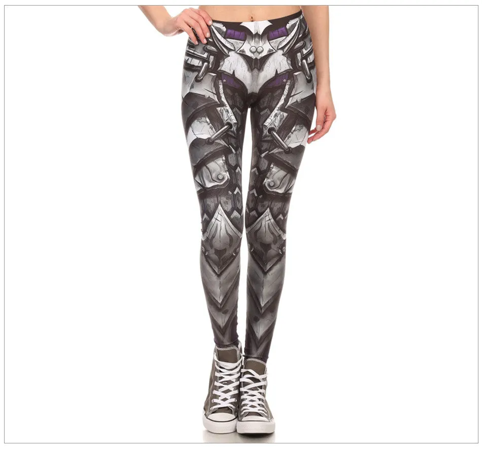 Women's High Waist Polyester Plus Size Leggings