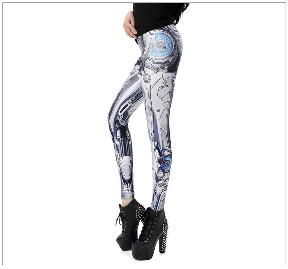 Women's High Waist Polyester Plus Size Leggings