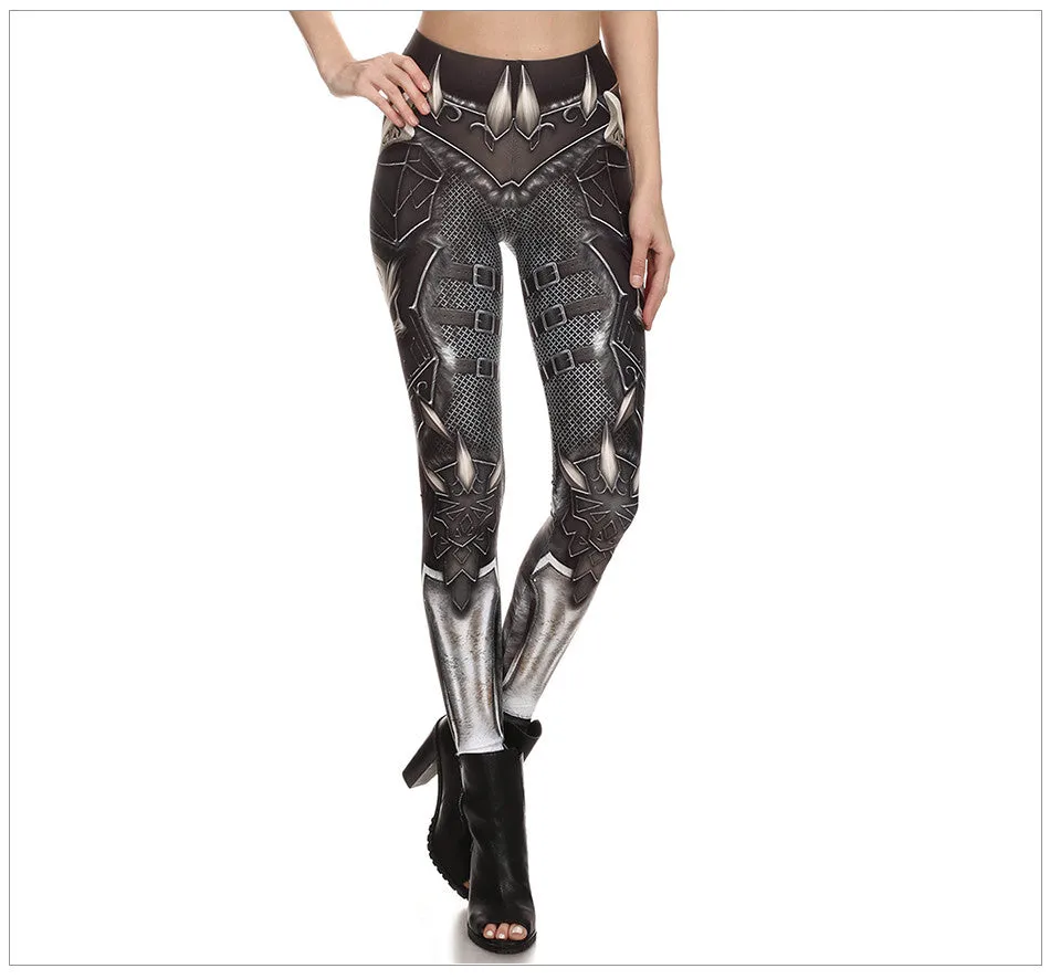 Women's High Waist Polyester Plus Size Leggings