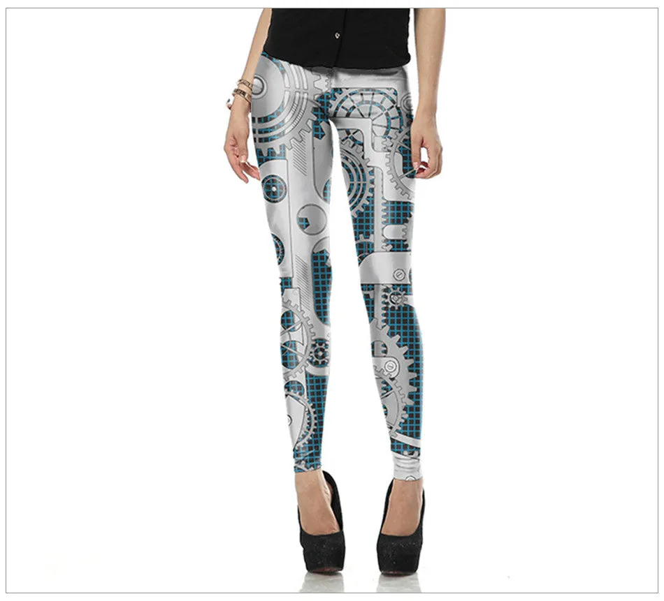Women's High Waist Polyester Plus Size Leggings