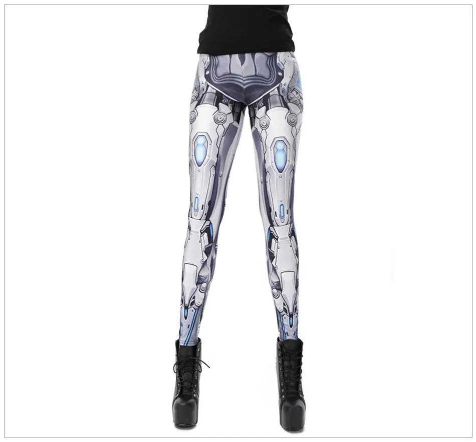 Women's High Waist Polyester Plus Size Leggings