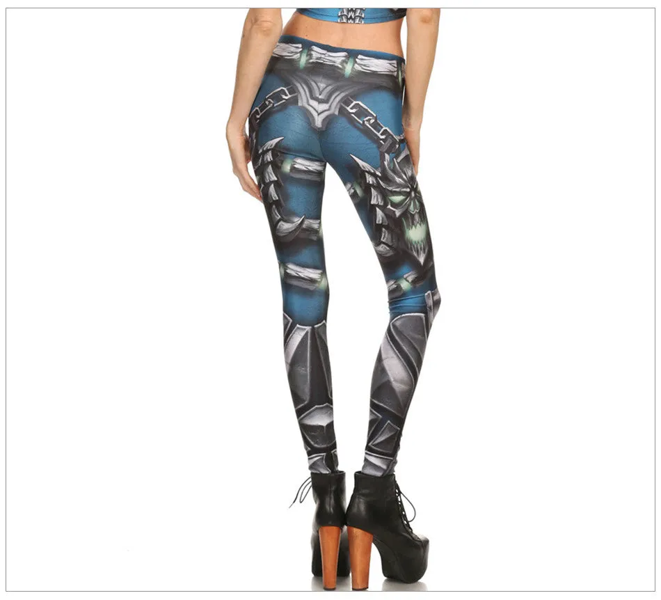 Women's High Waist Polyester Plus Size Leggings