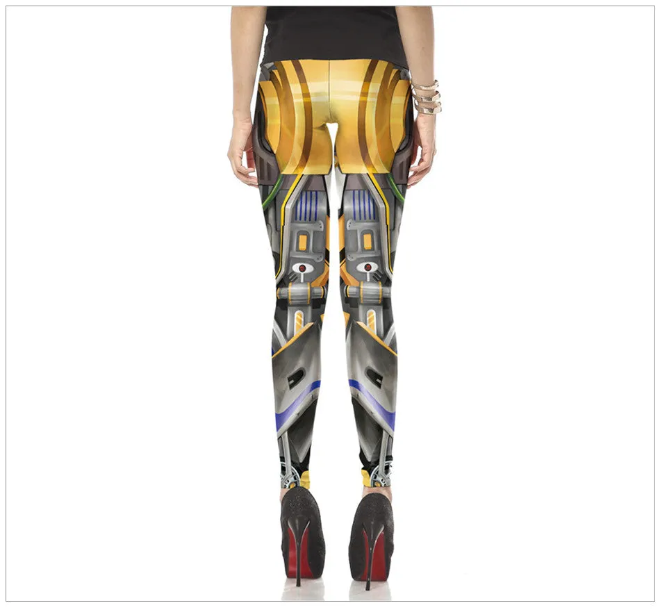 Women's High Waist Polyester Plus Size Leggings