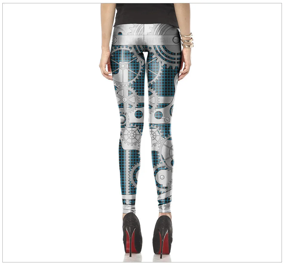 Women's High Waist Polyester Plus Size Leggings