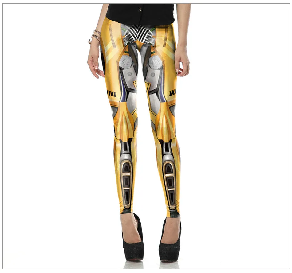 Women's High Waist Polyester Plus Size Leggings