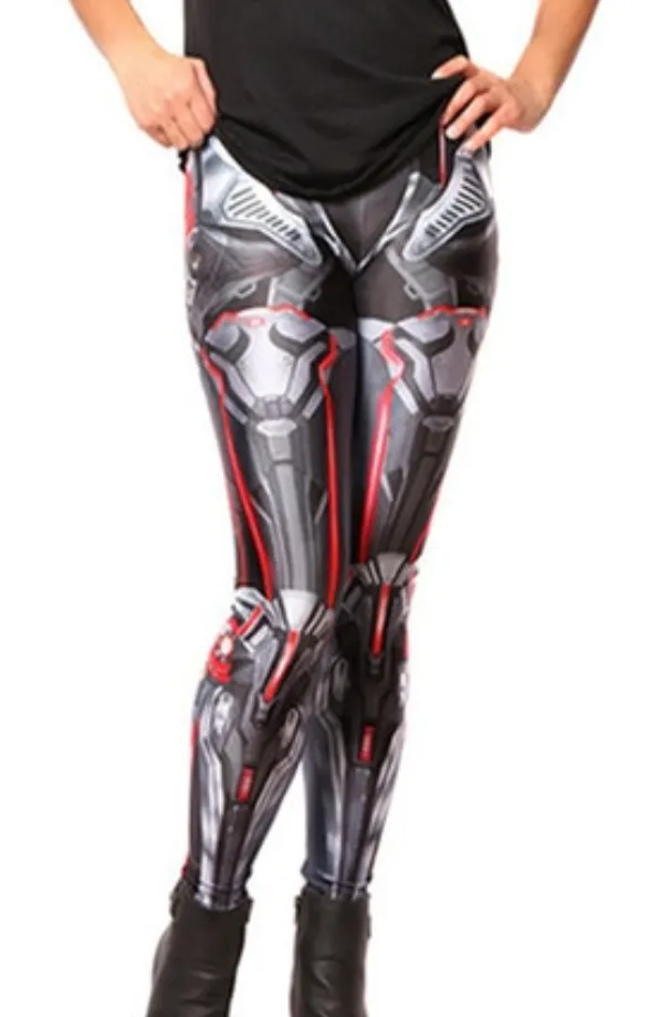 Women's High Waist Polyester Plus Size Leggings