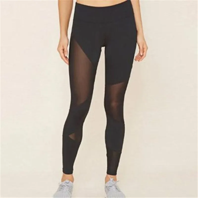 Women's Summer Mesh High Waist Stretch Fitness Leggings